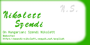 nikolett szendi business card